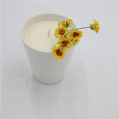 Soja en céramique Matte White flairé par bougie 7oz de tasse de thé de maison d'arome