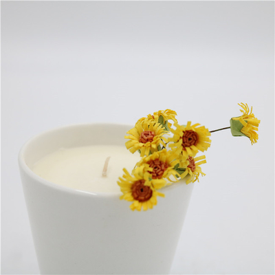Soja en céramique Matte White flairé par bougie 7oz de tasse de thé de maison d'arome