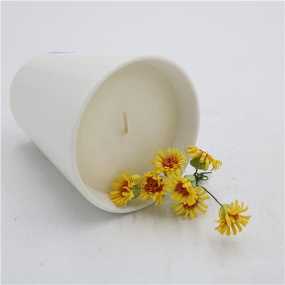 Soja en céramique Matte White flairé par bougie 7oz de tasse de thé de maison d'arome