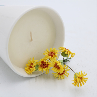 Soja en céramique Matte White flairé par bougie 7oz de tasse de thé de maison d'arome
